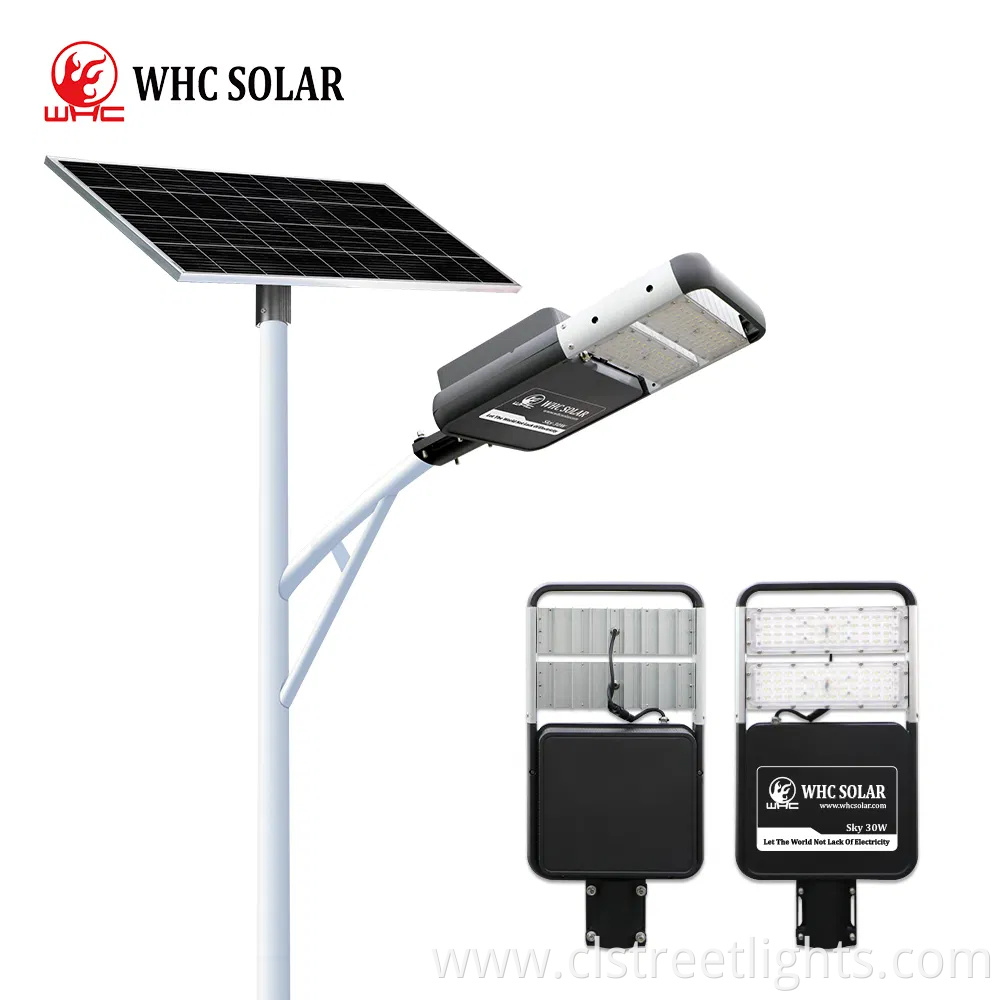Whc IP65 All in Two Intergrated Split Solar Panel LED Street Light